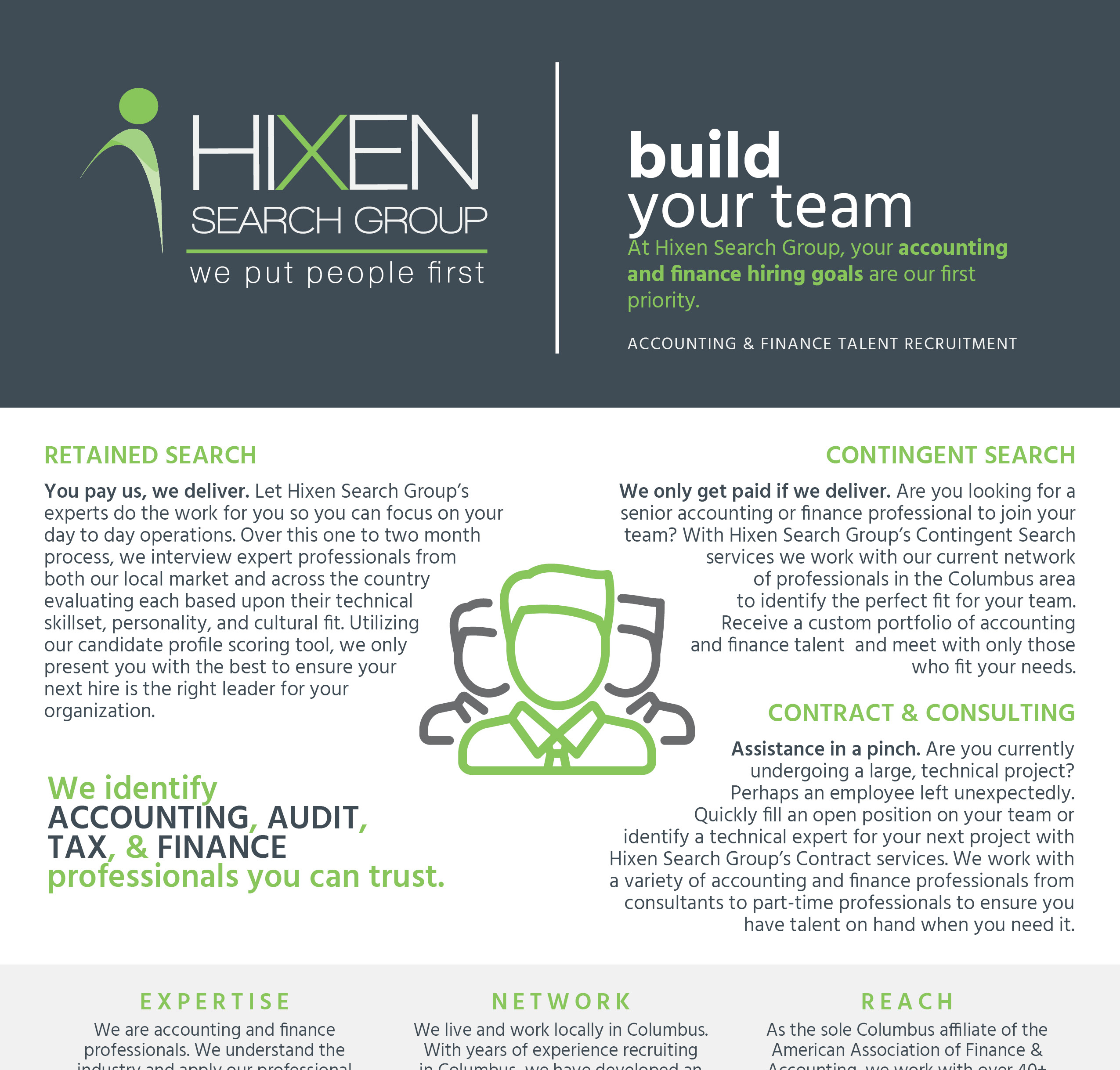 Hixen Search Group Client Services Brochure 